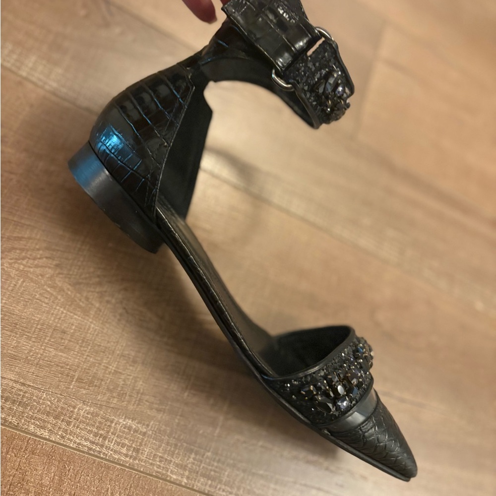 Erdem by Kirkwood Elegant Black Embellished Women's Shoes, size 40 - Picture 5 of 10